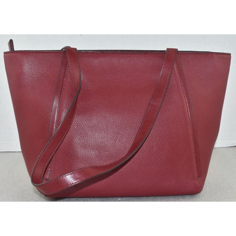 Michael Kors Womens Whitney Red Purse Leather Tote Shoulder Bag - Picture 8 of 16